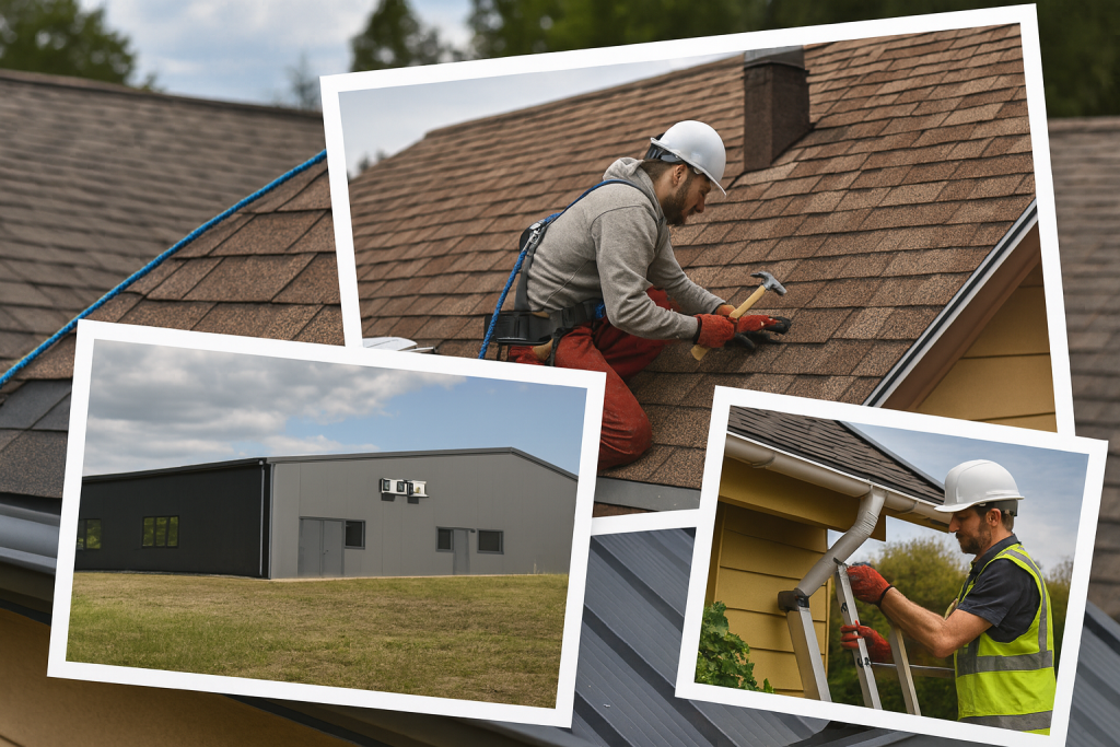 Combination of roofing repair